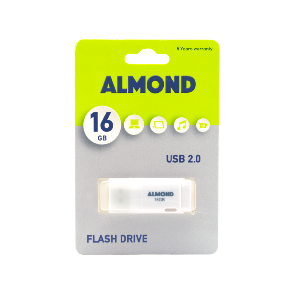 Στικάκι Prime 16GB Almond Flash Drive USB (Λευκό)