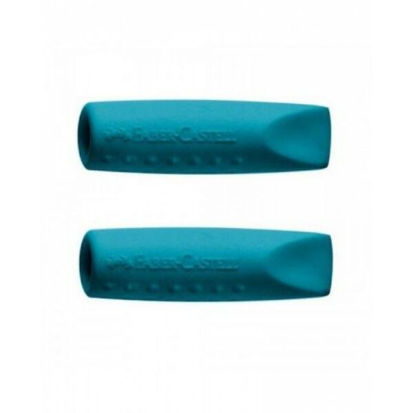 Γόμα Καπάκι Faber Castell Grip 2001 σε Σετ 2 τεμαχίων - Κόκκινο/Πετρόλ - Image 3